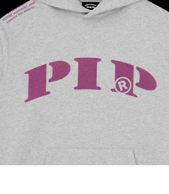 Grey and Purple PIP Hoodie