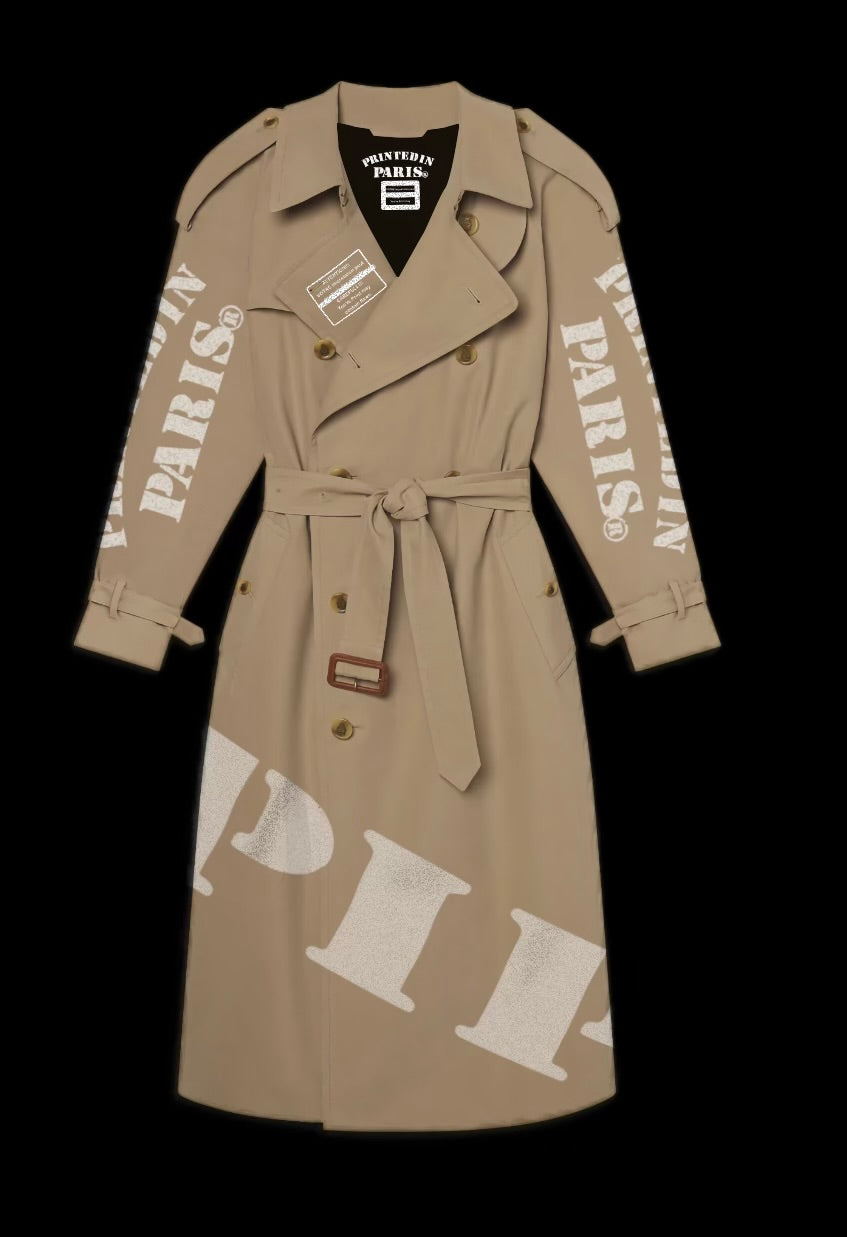 Beige trenchcoat